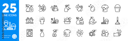 Fotografía Outline icons set
