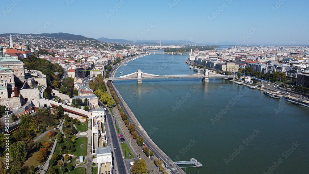 Naklejka premium view of the port country