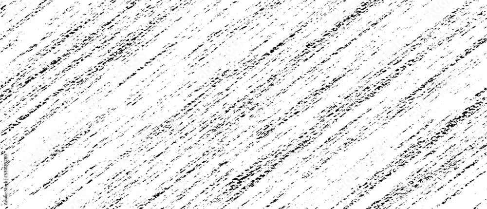 Fototapeta premium Monochrome texture composed of irregular graphic elements. Distressed uneven grunge background. Abstract vector illustration. Overlay for interesting effect and depth. Isolated on white background.