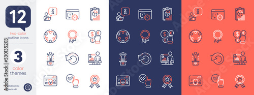 Set of Report, Money currency and Checkbox line icons. Include Inclusion, Cyber attack, Interview icons. Teacher, Winner podium, Project deadline web elements. Success, Recovery data. Vector