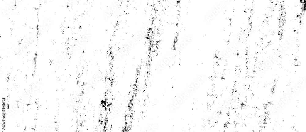Obraz premium Monochrome texture composed of irregular graphic elements. Distressed uneven grunge background. Abstract vector illustration. Overlay for interesting effect and depth. Isolated on white background.