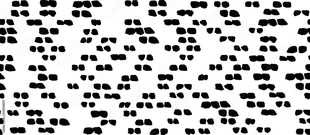 Small uneven spots and particles of debris. Abstract vector texture. Distressed uneven background. Grunge texture overlay with fine grains isolated on white background. Vector illustration. EPS10.