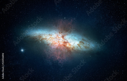 Fototapeta Naklejka Na Ścianę i Meble -  Nebula and galaxies in space. Elements of this image furnished by NASA.