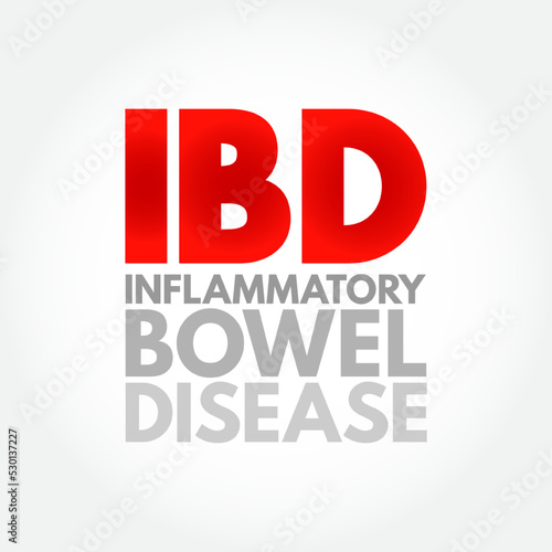 IBD Inflammatory Bowel Disease - group of inflammatory conditions of the colon and small intestine, acronym text concept background