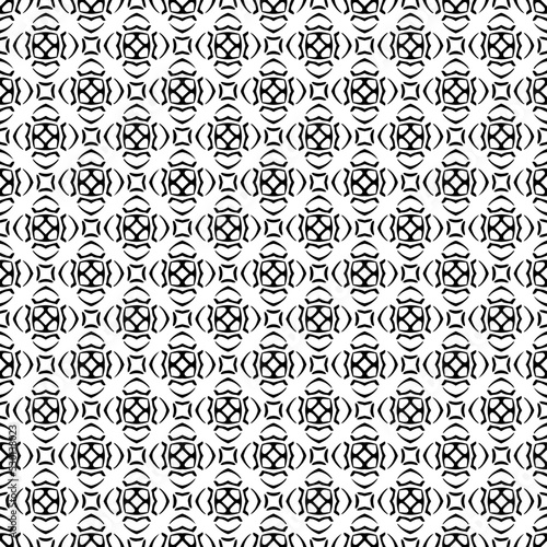 Black and white seamless pattern texture. Greyscale ornamental graphic design. Mosaic ornaments. Pattern template. Vector illustration. EPS10.