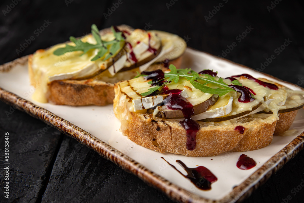 grilled delicious sandwich with meat and vegetables grilled delicious sandwich with meat and vegetables