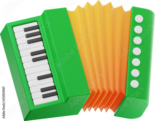 oktoberfest germany festival accordion icon 3d rendering transparent background png