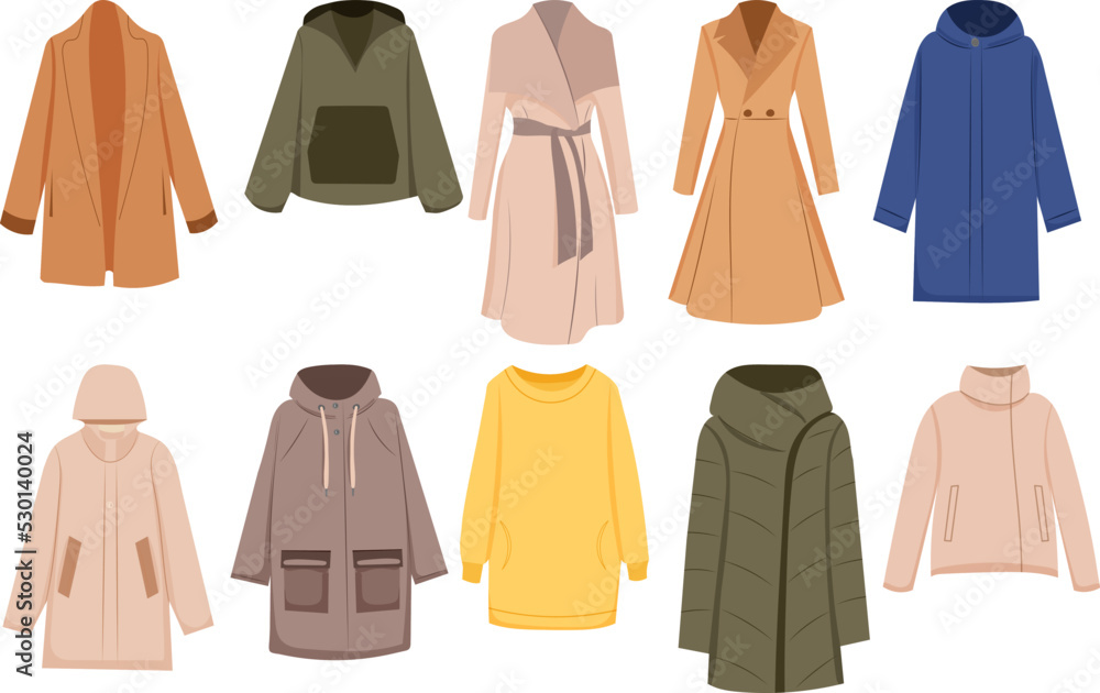 clothes set in flat style style vector clothes set in flat style style vector