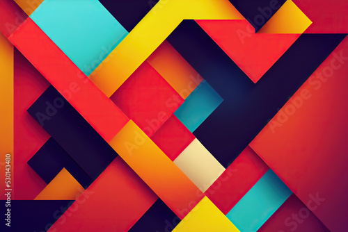 3D Abstract background. Geometric waves pattern. 