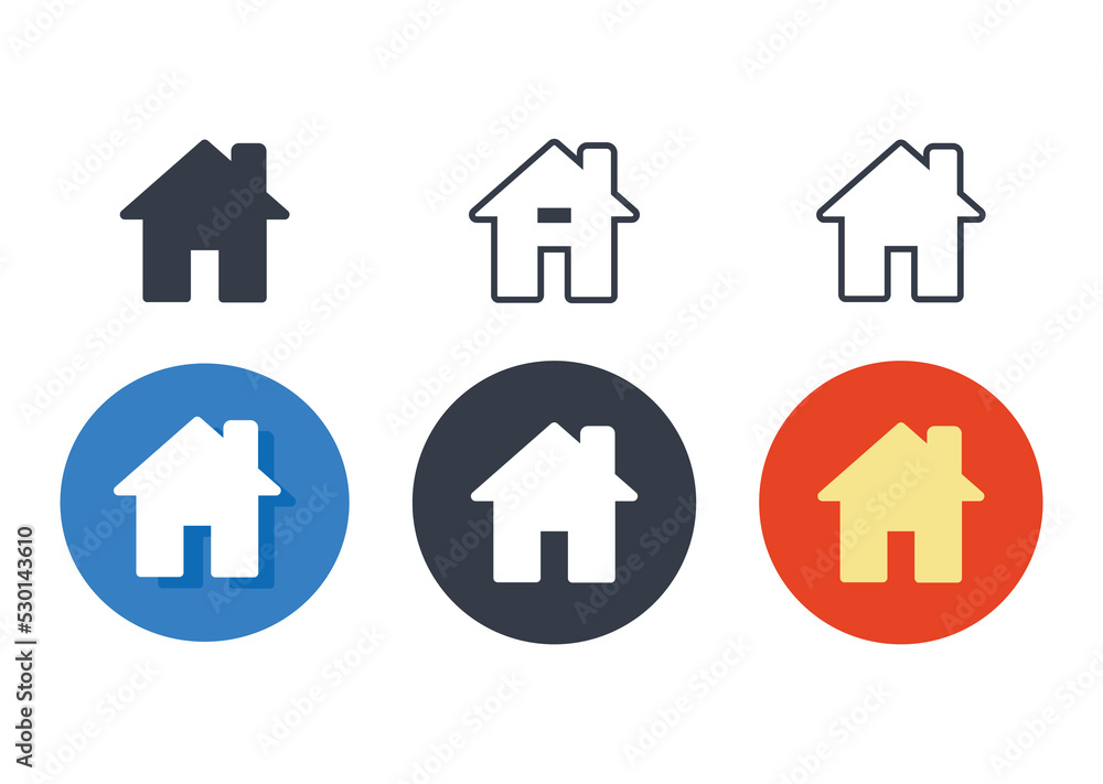 Set of home icons Set of home icons