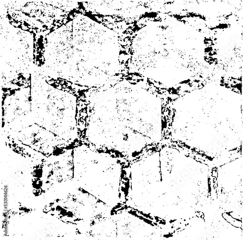 Wallpaper Mural Rough texture. Broken plaster wall effect. Grunge worn damask pattern design. Distressed fabric texture. Overlay texture design. Vector illustration. Eps10. Torontodigital.ca