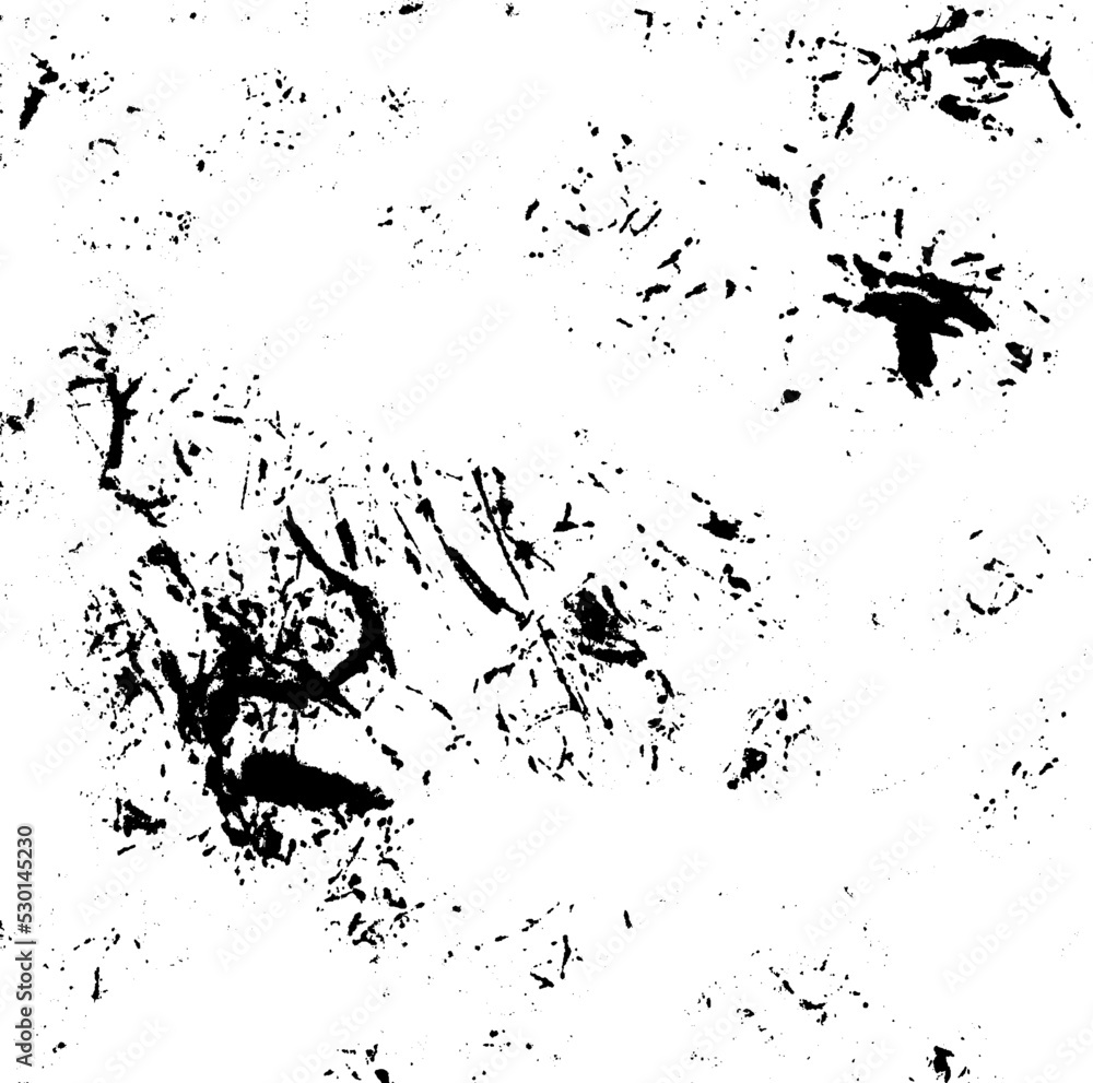 Monochrome texture composed of irregular graphic elements. Distressed uneven grunge background. Abstract vector illustration. Overlay for interesting effect and depth. Isolated on white background. Monochrome texture composed of irregular graphic elements. Distressed uneven grunge background. Abstract vector illustration. Overlay for interesting effect and depth. Isolated on white background.