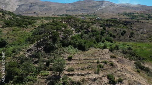 Scenery of Sannine mountains in Lebanon photo