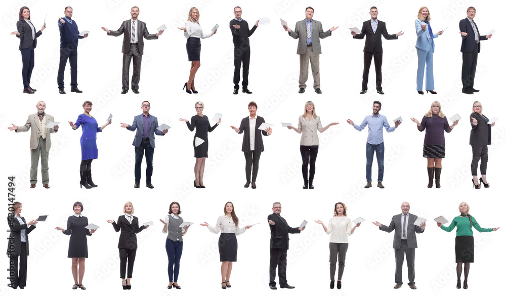 © ASDF - group of people holding tablet with outstretched hand © ASDF - group of people holding tablet with outstretched hand