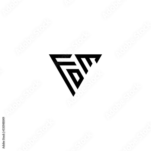 Letters FDE Joint logo icon with business card vector template.
