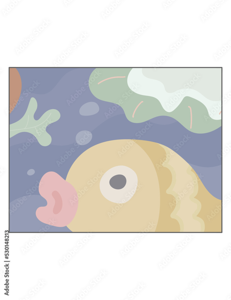 fish vector cartoon illustration background