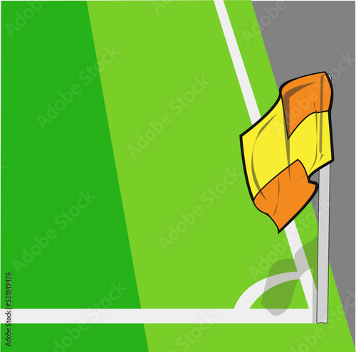 a corner kick taken by an opposing player because the ball is out of line