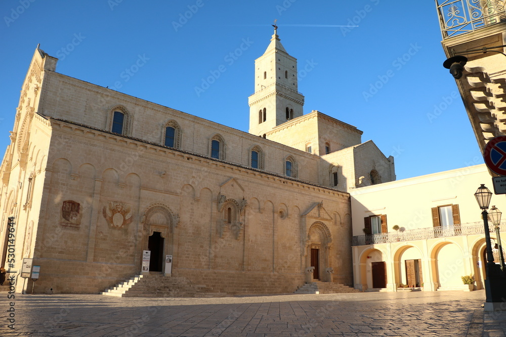  Piazza Duomo and Cathedral in Matera, Italy