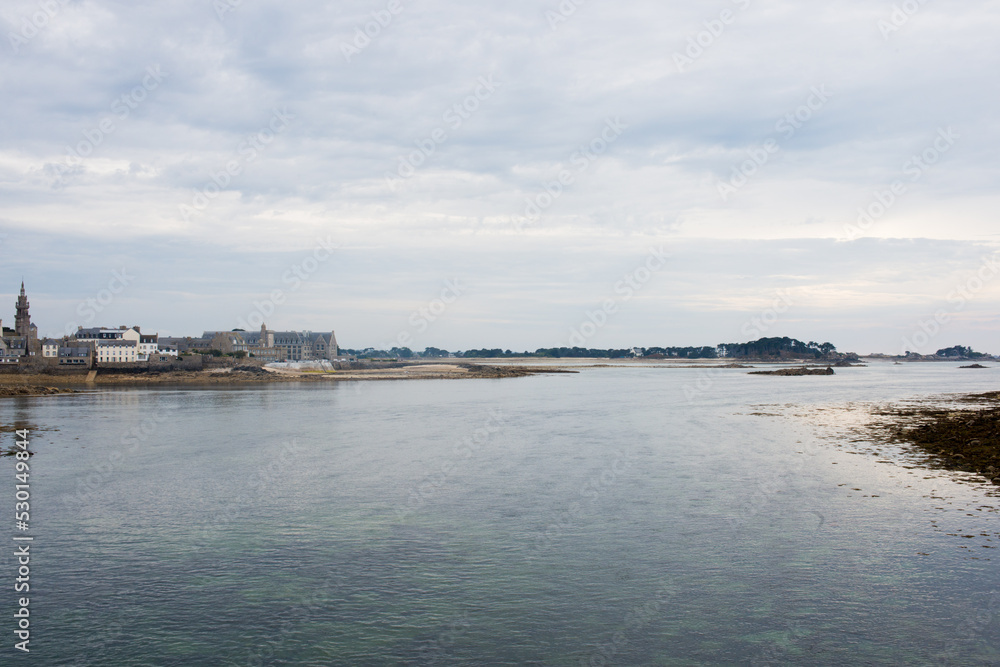 Beautiful view of Roscoff from the bridge. France