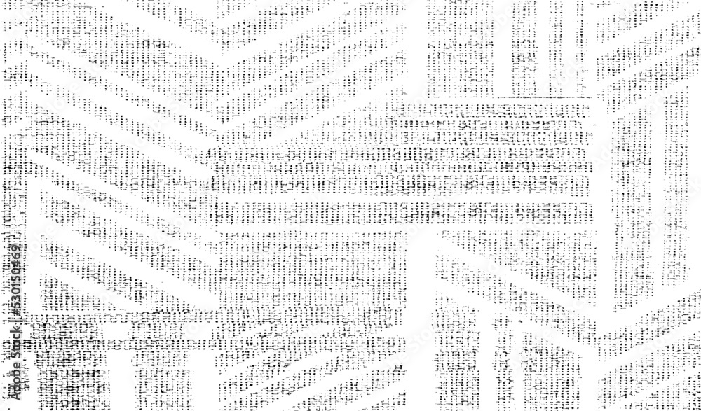 Fototapeta premium Vector fabric texture. Distressed texture of weaving fabric. Grunge background. Abstract halftone vector illustration. Overlay to create interesting effect and depth. Black isolated on white. EPS10.