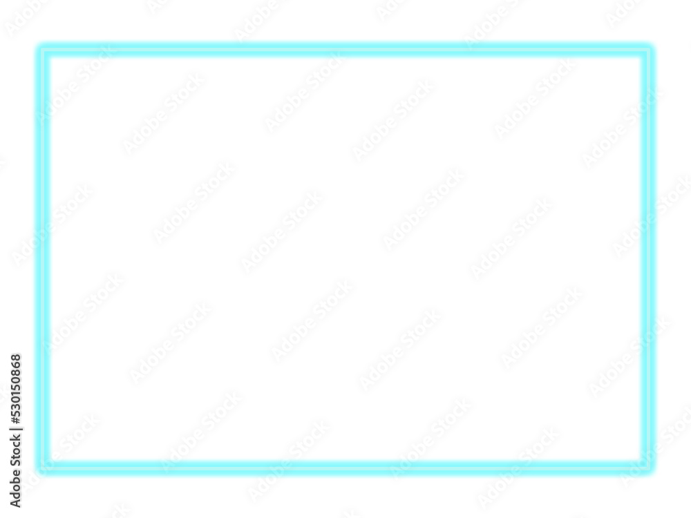 Neon lightning effect. Light blue, turquoise glowing rectangle. Isolated png illustration, transparent background. Asset for overlay, montage, collage, border. Business, tech concept. Neon lightning effect. Light blue, turquoise glowing rectangle. Isolated png illustration, transparent background. Asset for overlay, montage, collage, border. Business, tech concept.