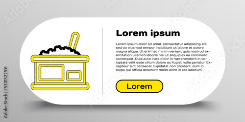 Line Tin can with caviar icon isolated on white background. Colorful outline concept. Vector