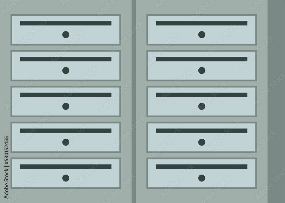 Fototapeta premium Modern Mailbox or Letterbox. Vector illustration