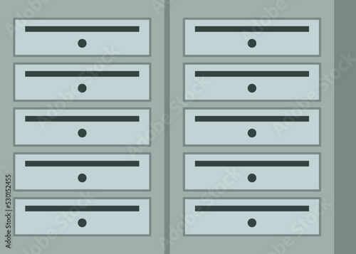Modern Mailbox or Letterbox. Vector illustration