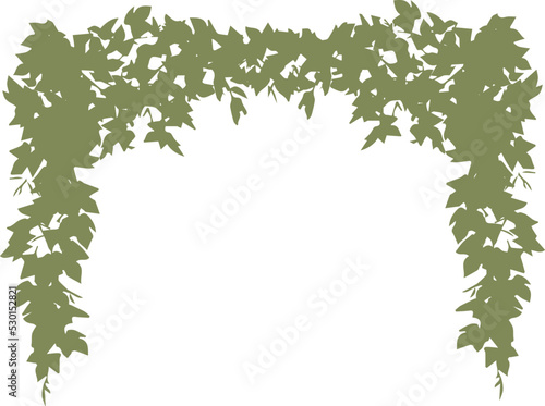 Floral ornament arch. Vector illustration