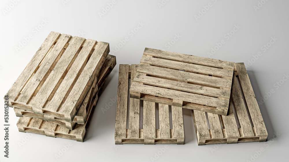 pallets isolated on white background pallets isolated on white background