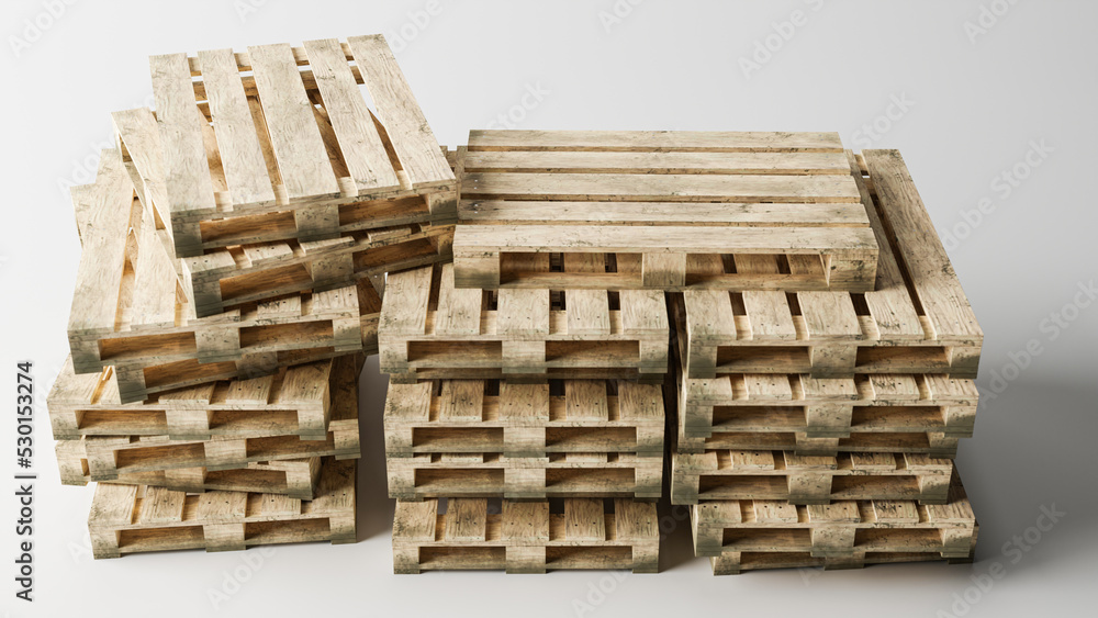 pallets isolated on white background