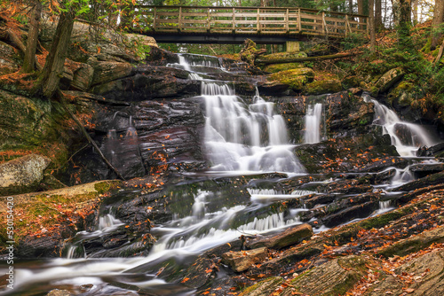 Potts Falls is one of the most picturesque and photogenic waterfalls in Bracebridge, Northern Ontario, Canada. photo