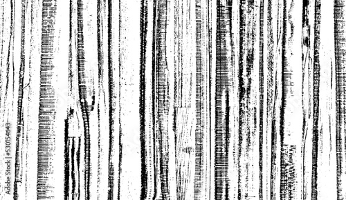 Monochrome texture composed of irregular graphic elements. Distressed uneven grunge background. Abstract vector illustration. Overlay for interesting effect and depth. Isolated on white background.