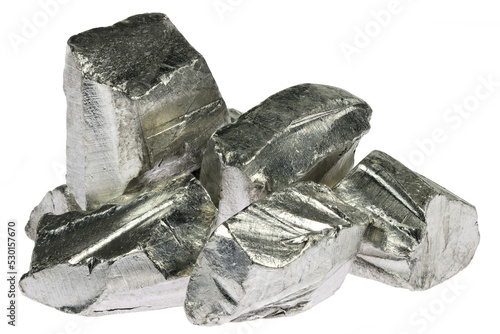 Tableau sur toile 99.99% fine indium isolated on white background