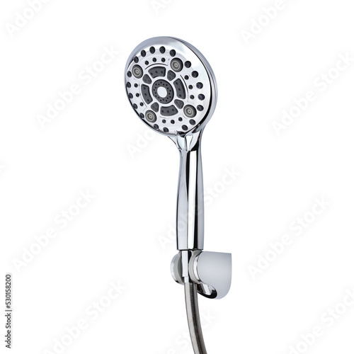 shower head in holser isolated on white