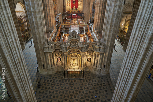 Salamanca, Spain - June, 28, 2022, Central Chamber of the Cathedral of Salamanca. photo