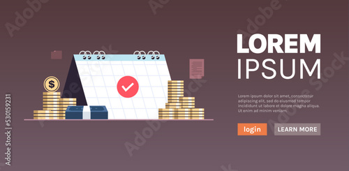 Financial administration and business analyst, growth, strategy, financial goal concept flat vector illustration.
