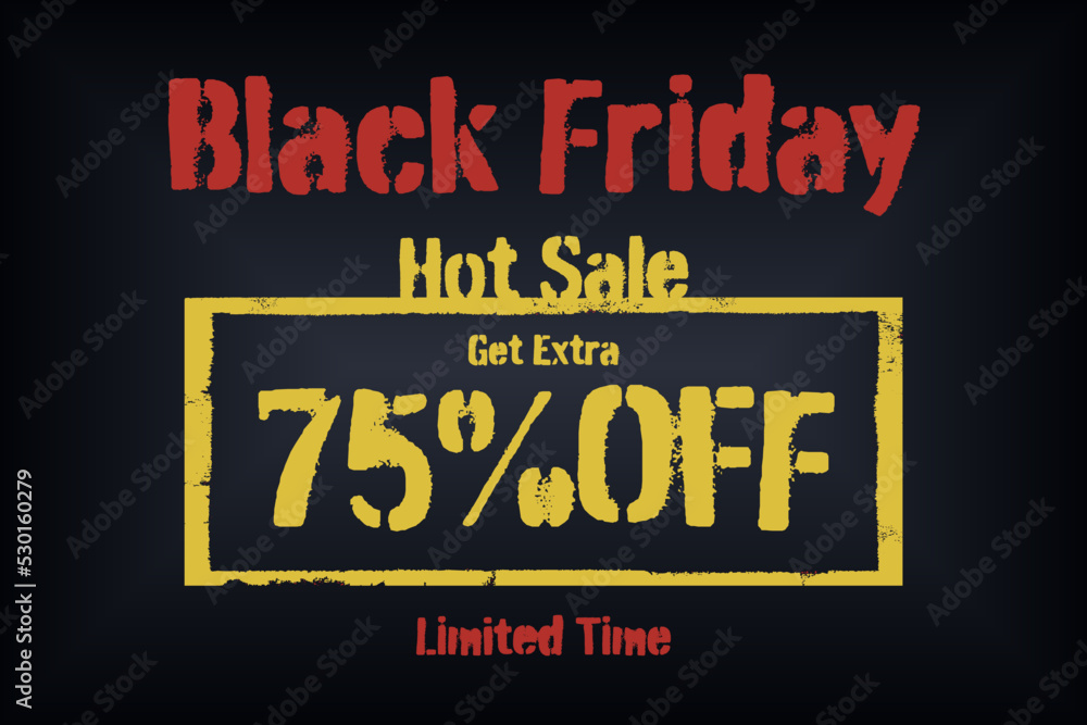 Fototapeta premium 75 seventy-five Percent sale frame vector grunge. hot icon