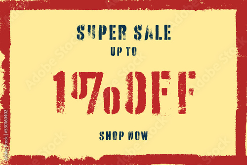 1 one Percent sale frame vector grunge. stamp hot