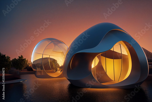 Futuristic buildings