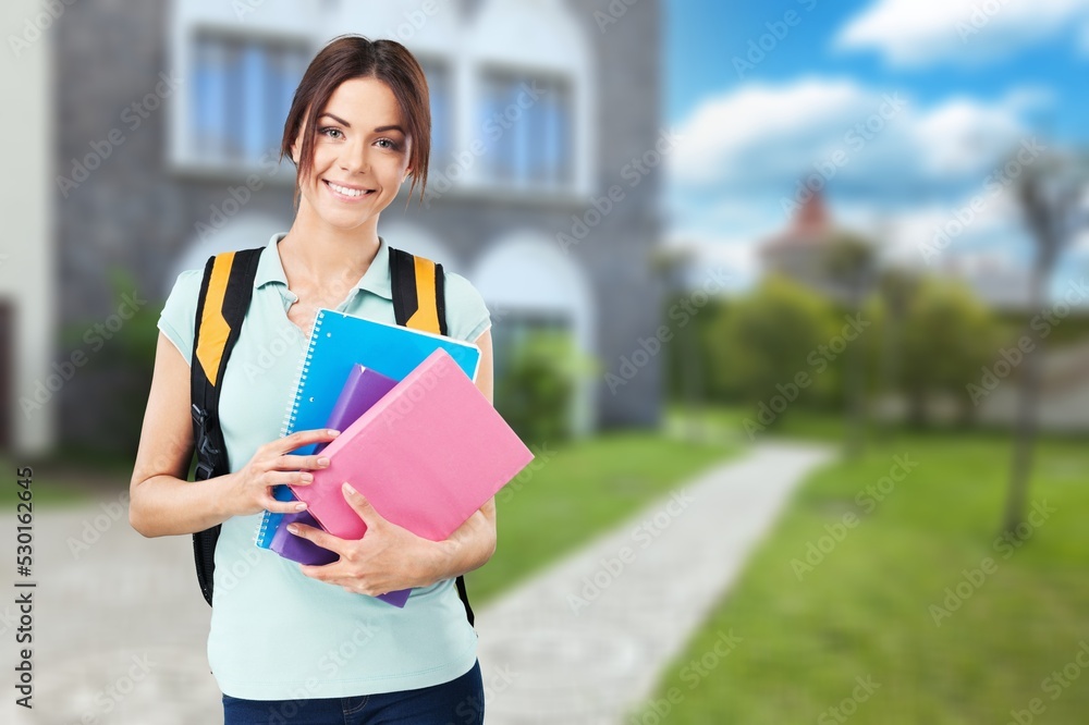 School student with books for education concept. School student with books for education concept.