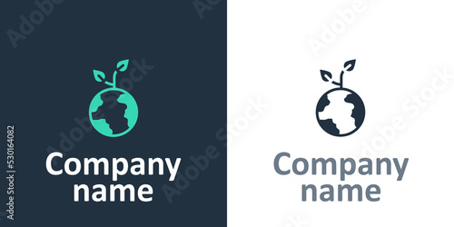 Logotype Volunteer team planting trees icon isolated on white background. Represents ecological protection, protecting plants and trees. Logo design template element. Vector