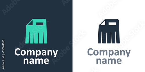 Logotype Paper shredder confidential and private document office information protection icon isolated on white background. Logo design template element. Vector
