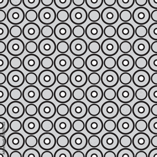 Tile polka dots grey vector pattern for decoration wallpaper background