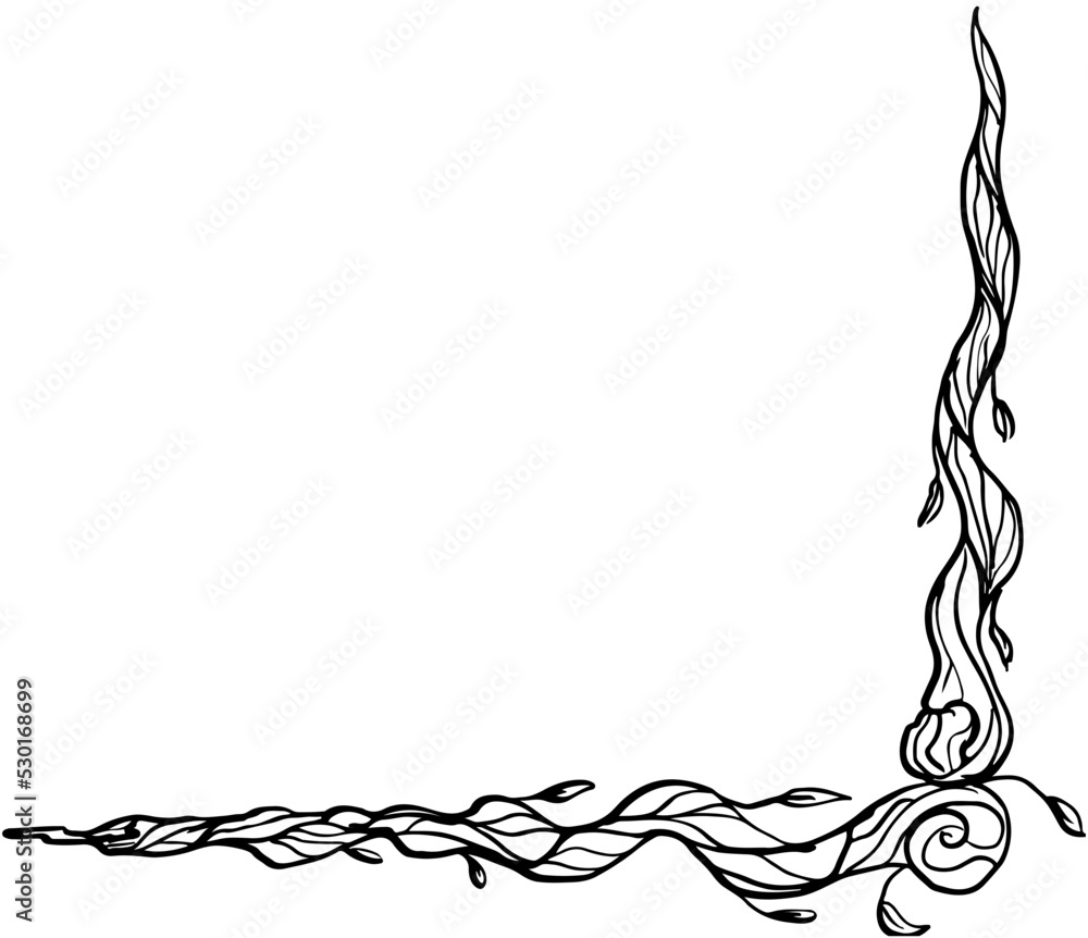 Dark Fantasy, frame border, Frame corner, Frame Edge wands 1 color