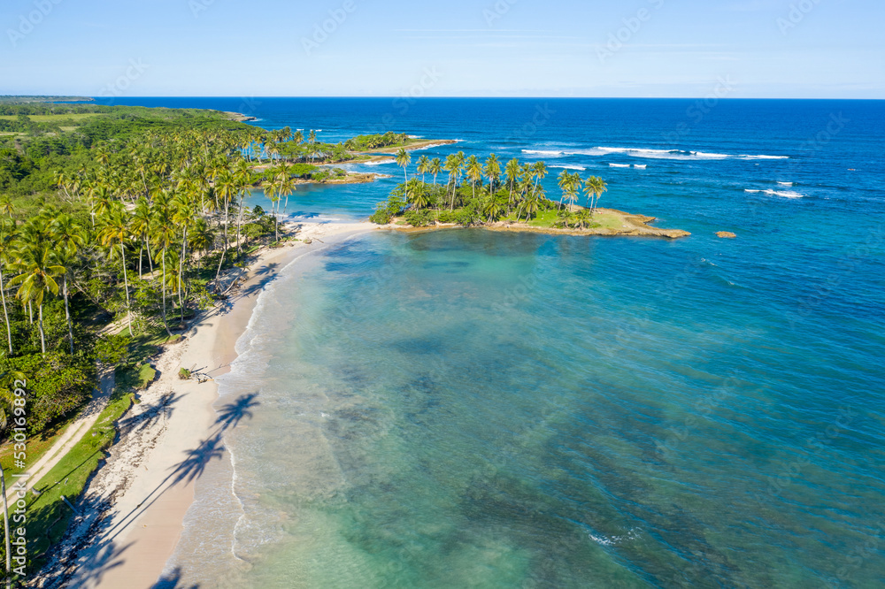 Obraz premium Playa Arroyo Salado, Cabrera Maria Trinidad Sanchez.