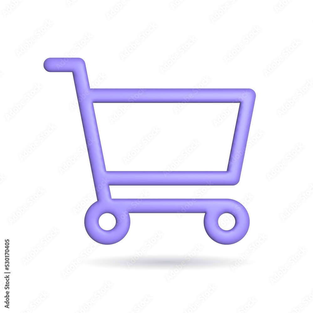 3d rendering shopping backet icon. Illustration with shadow isolated on white. 3d rendering shopping backet icon. Illustration with shadow isolated on white.