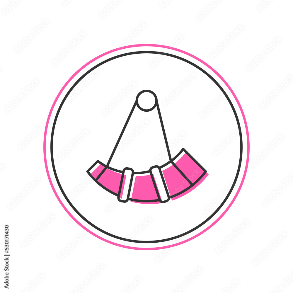 Obraz premium Filled outline Hunting horn icon isolated on white background. Vector