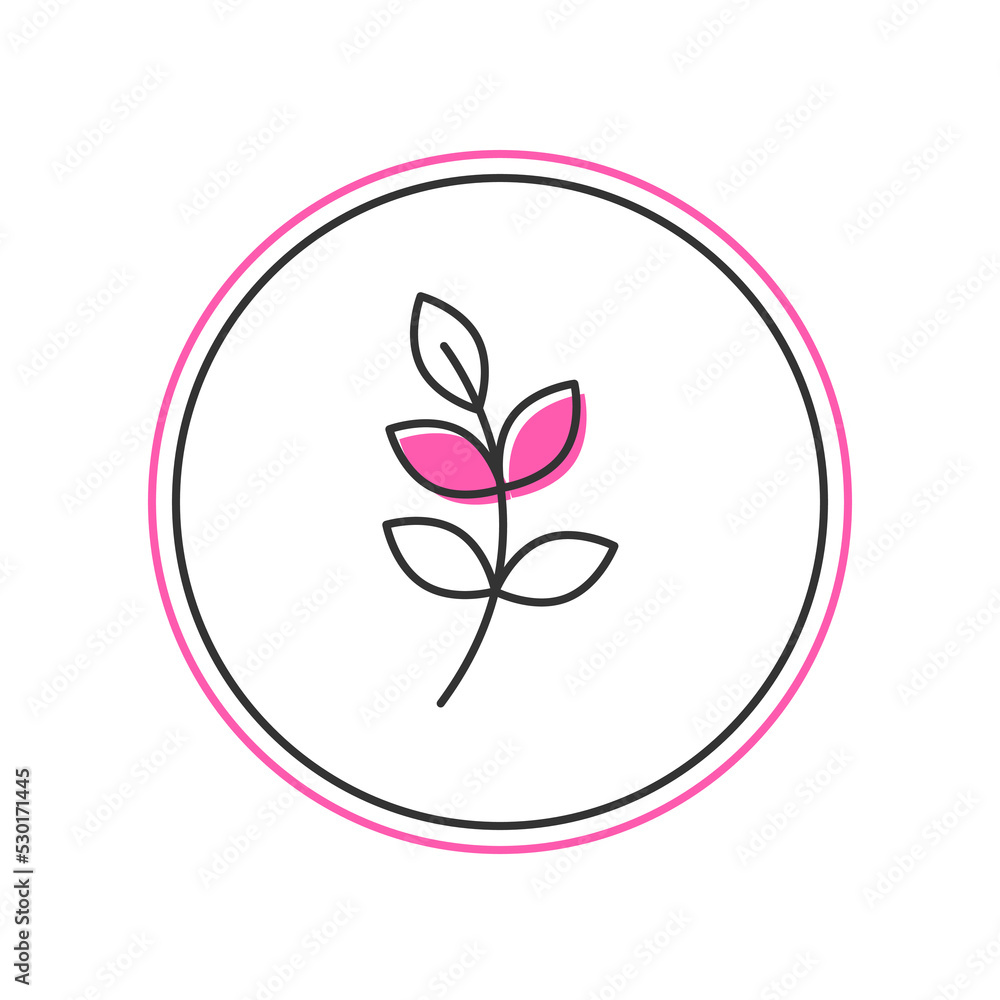 Filled outline Willow leaf icon isolated on white background. Vector