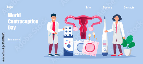World Contraception Day on September 26th. Concept of awareness of contraceptive methods
